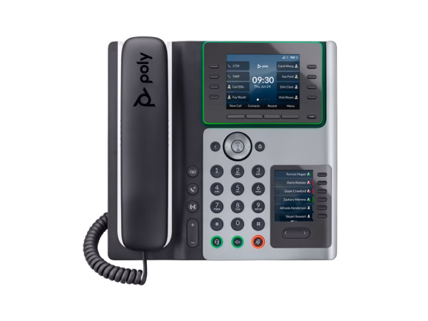 HP Poly Edge E450 IP Desk Phone (PoE, Wi-Fi and Bluetooth)